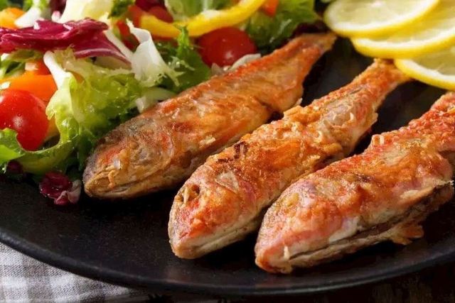 Greek food: Barbounia Red Mullet fish